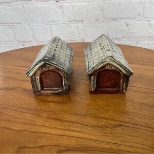 Vintage Ceramic Covered Bridge Salt and Pepper Shakers